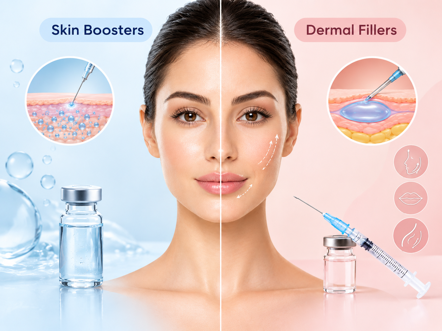 Skin Boosters vs Dermal Fillers at Trichoderm Centre Nagpur